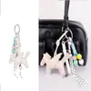 Colgante de bolsa pequeña de cuero de pegaso angelical estilo girly, colgante para teléfono, accesorio de ropa diario al por mayor