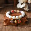 Pulsera Esmaltada de Porcelana Colorida Perlada para Mujer Verano Bestia Devoradora de Oro Cuentas de Buda Rosario Fuente de Ceniza Aromática Lugar Escénico