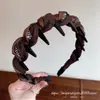 Diadema de estilo de cabello para la frente de caña alta 2026, versátil con dientes para un agarre antideslizante, diadema para lavarse la cara, colección de accesorios para el cabello para mujeres