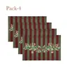 Manteles individuales y posavasos navideños de comercio exterior, decoraciones de mesa para restaurante transfronterizas, manteles individuales estampados con temática navideña, estilo ins de Oriente Medio