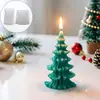 Dos Tipos de Moldes de Silicona para Velas de Árbol de Navidad 3D, Moldes para Adornos de Yeso DIY de Pino Acanalado Ondulado