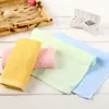 Suministro Directo de Fábrica Toalla Infantil Lisa de Fibra de Bambú 25*50cm Guardería Niños Limpiarse la Cara Absorbente Suave Toalla Facial
