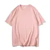 Camiseta Básica Holgada Estilo Coreano para Pareja Tendencia ins Top Verano Sencillo Color Sólido Manga Corta de Cinco Puntos para Hombres y Mujeres