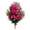 Fonte transfronteiriça 24 garfos em forma de leque simulação calêndula rosa flor de lápide simulação crisântemo Festival de Qingming flor falsa sacrificial