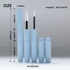 Tubo de Cola para Cílios Segmentados Azul Redondo de 8ml com Ponta Dupla DIY Capa de Chuva para Cílios com Ponta Dupla Tubo Vazio Material de Embalagem para Maquiagem