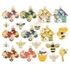 Fabricante Transfronterizo Goteo de Aceite Aleación Casa de Abejas Tarro de Miel Colgante Llavero Accesorios para Joyería DIY Colgante