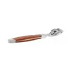 Raspador de pies de madera maciza con mango de madera de acero inoxidable transfronterizo para eliminar piel muerta pedicura pedicura callos lijado tabla para frotar pies