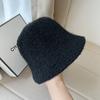Coreia do Sul Dongdaemun Chapéu Fofo Infantil Inverno Quente Cabeça Grande Chapéu Bacia Quente para Rosto Pequeno Chapéu de Pescador Casual All-match