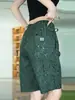 Pantalones Cortos de Cinco Puntos de Seda de Hielo Jacquard para Hombre, Verano Ligeros Estilo Nacional Completamente Florales para Playa Casual Frescos para Hombre