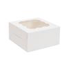 Caja de cartón blanco con ventana para galletas, para hornear, de 6 x 6 x 3 pulgadas, para pasteles y postres, cuadrada, de West Point