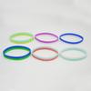 Pulsera de Silicona Multicolor Arcoíris Capas Unidas Luminosa Modelo de Stock Grabado Impresión Separación de Color Pulsera de Muñeca Mano Transfronterizo