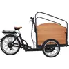 Triciclo Elétrico Assistido Personalizado de 26 polegadas com Guidão Invertido para Uso Pai-Filho, Triciclo Elétrico Doméstico, Triciclo Elétrico Agrícola para Carga e Comércio com Capacidade de Carga