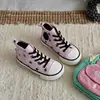 XSHXM Old Money M Star Tenis de caña alta profesionales para niños y niñas, otoño, sin pegamento, velcro, antideslizantes, suela suave, estilo retro