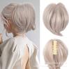 Peluca transfronteriza europea y americana con clip para cola de caballo, cabello rizado, cola de caballo corta, anilla ajustable para el cabello, peluca esponjosa, cola de caballo