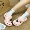 2025 Nueva Moda Lindos Lunares Gatito Lindos Ins Dibujos Animados Zuecos DIY Desmontable Versátil Hebilla de Zapato