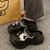 Sandalias de verano de EVA para mujer, que aumentan la altura, suela blanda, antideslizantes, suela gruesa, de moda, adecuadas para usar al aire libre