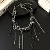 Diablo Spice Style Multi-Layer Wrapping Beaded Tassel Necklace Feminino Personalidade Gargantilha Sexy Clavícula Corrente Colar Corrente Trendy