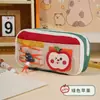 Estojo de Lápis Desenho Animado com Cordão Fofo Modelo 2026 Caixa de Papelaria de Alto Valor Estilo Ins Grande Capacidade Estojo Simples para Estudantes