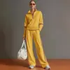 Conjunto Deportivo Casual Transfronterizo Nuevo Amazon 2026: Conjunto de Dos Piezas de Sudadera con Cuello Alto y Bloques de Color Estilo Europeo y Americano con Pantalones de Pierna Ancha