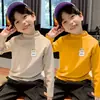 Y Dos Dos Ocho Tres # Ropa para Niños Terciopelo Alemán Camiseta de Manga Larga Camiseta Interior Otoño e Invierno Niños Grandes Ropa Interior de Cuello Semi Alto Top para Bebé