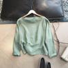 Em Estoque Nuvvem Fumê Linho Francês Viscose Manga Kimono Blusa H30252 Atacado