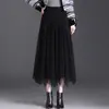 Saia assimétrica de malha reversível para mulheres, nova coleção outono/inverno 2026, cintura alta, saia evasê que cobre os quadris, saia plissada da moda