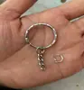 Accesorios para joyería DIY transfronterizos llavero con cadena extendida anillo abierto anillo simple llavero hebilla colgante para bolso
