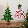 2026 Nuevo Adorno Navideño Pintado con Forma Irregular de Bola, Adorno de Papá Noel, Decoración Colgante, Arreglo de Escena Navideña, Árbol de Navidad Moldeado por Soplado