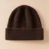 Chapéu de Lã Cashmere 100% Puro Quente de Inverno para Mulheres Chapéu de Lã Tricotado Espessado Proteção contra Frio para Ciclismo ao Ar Livre Proteção de Orelha Chapéu de Frio