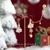 Outono Inverno Natal Pérola Artificial Árvore de Natal Ear Cuff Doce Feminino Design de Nicho Brincos de Alta Qualidade