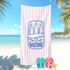 Toalla de Playa Azul Minimalista Artística Más Vendida en Amazon Transfronterizo Toalla de Baño con Estampado Creativo de Bikini