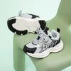 HOBIBEAR - Zapatillas de deporte de malla con resorte para niñas con hebilla giratoria de doble red Joker, zapatillas para correr de fondo suave, una generación de cabello