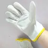 Luvas protetoras de pele de ovelha pura proteção do trabalho soldagem resistente ao desgaste branco manutenção de edifícios máquinas processamento de precisão homens e mulheres