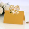 Exportar Nuevo Corte de Tarjeta de Asiento de Boda Pájaro de Amor Tarjeta de Mesa Estéreo Tarjeta de Mesa Corazón Blanco Hielo Venta al por Mayor de Fábrica