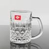 Jingyuan té casero gran capacidad hospitalidad taza de piña con asa vidrio sin plomo taza para cerveza cerveza de barril venta al por mayor