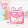 Bolsa de embalaje para paletas para niños de jardín de infantes, bolsa de regalo para dulces y refrigerios, color, portátil, lazo, bolsa de plástico