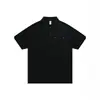 Camisa Polo Casual Nanxia com Botões Decorados no Bolso Manga Curta Masculina de Verão Gola Reversível Simples Ombro Caído Versátil