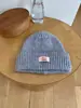 Chapéu de lã tricotado coreano para mulheres, chapéu frio quente para outono e inverno com proteção para as orelhas, chapéu patch que afina o rosto, cobertura para cabeça grande à prova de frio