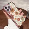 Funda de Teléfono Retro de Margarita Color Caramelo para iPhone 16 con Airbag Anti-Caídas que No se Amarillea para Apple 17 Promax