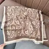 Bufanda Gruesa Nueva Transfronteriza de Imitación Cachemir para Mujer, Estilo Dulce de Chica Crema Otoño e Invierno Bufanda Estampada, Bufanda para el Cuello, Chal Estilo Celebridad de Internet