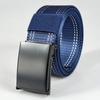 F091 Cinturón de nailon de doble línea para hombre, táctico para exteriores, cinturón interior, casual para estudiante, cinturón de lona combinable con todo, en stock