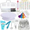 Mesa para decorar bolo conjunto de 100 peças aniversário Mesa giratória para bolo conjunto completo de ferramentas suit Mesa giratória para bolo iniciante