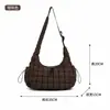 Bolsa transfronteiriça mais vendida novo modelo jaqueta acolchoada plissada bolsa nuvem ombro único feminina transversal bolsa tote de grande capacidade