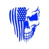 Cross-Border American flag skull car stickers car reflective waterproof striped skull modifying stickers personalized decorative stickers
