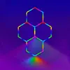 Luz LED hexagonal tipo panal de alta luminosidad combinación multi-rejilla estación de trabajo belleza de garaje impermeable techo suspendido diseño modular luz