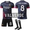 Uniforme de Entrenamiento de Fútbol 2425 Real Madrid Patrón de Dragón Edición Conmemorativa Especial Negro y Rojo Nueva Fuente No. 9 Mbappé 7 Vinicius