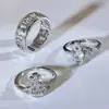 Anillo Abierto Ajustable de Diamante Brillante Planeta Estilo Hip-Hop Chica Caliente Dulce Anillo para Dedo Índice de Moda de Lujo Ligero de Alta Gama para Mujer