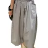 Pantalones Grises de Papel Fino de Secado Rápido de Pierna Ancha 2026 Verano Ligeros Cómodos Estilo Japonés Ins Estilo Perezoso Casual