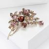 Nueva Moda Vintage Ramo de Pedrería Planta Broche Personalizado Nicho Mujer Abrigo Abrigo Corsage Joyería Pin