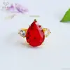 Anillo de Vidrio Colorido Retro Europeo y Americano Ai Yu Banda de Anillo Ajustable Transfronterizo Transmisión en Vivo Venta Caliente Venta al por Mayor S5021511